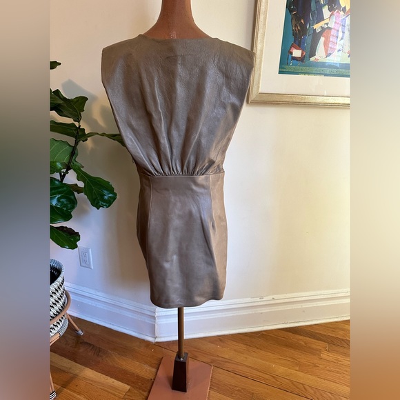 LEATHER MINI DRESS - Picture 3 of 8